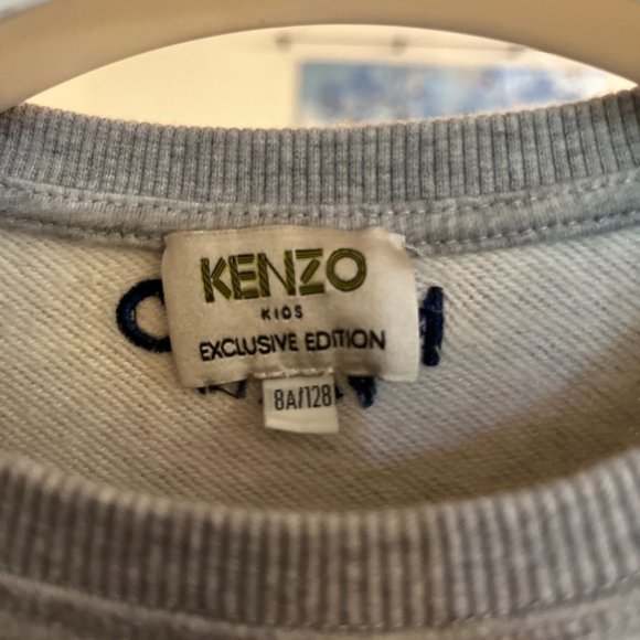 Kenzo Kids Girl Sweatshirt Size 8 Eye Motif Protection Luxury Sweater Logo Print - Picture 3 of 6